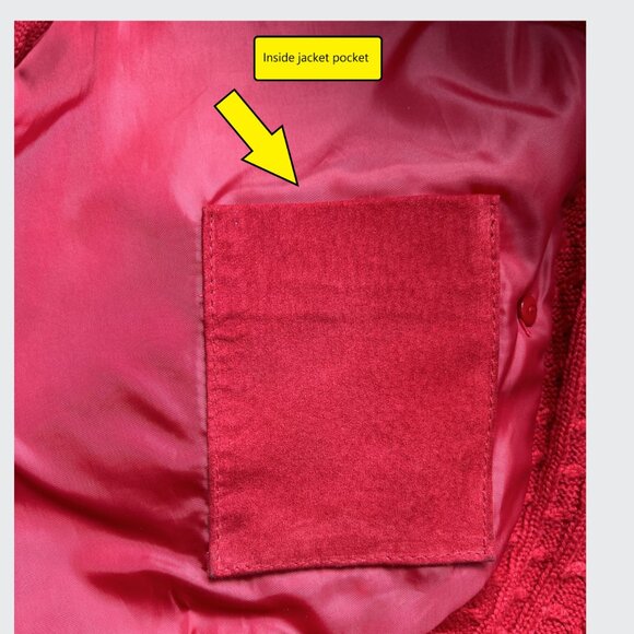 Coldwater Creek RED leather jacket – XL Petite - Picture 4 of 5